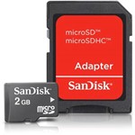 Cartão de Memória 2GB Micro SD + Adaptador - SanDisk