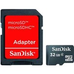Ficha técnica e caractérísticas do produto Cartão de Memória 32Gb Micro Sd + Adaptador SD - SanDisk