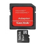 Ficha técnica e caractérísticas do produto Cartão de Memória 32GB Micro SD com Adaptador Sandisk