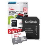 Ficha técnica e caractérísticas do produto Cartão de Memória 32GB Micro Sd Sandisk Classe 10 C/ Adapt