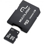 Cartão de Memória 32GB Micro SDHC com Adaptador MC111 CLASSE 10 MULTILASER
