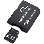 Ficha técnica e caractérísticas do produto Cartao de Memoria 32GB Micro SDHC com Adaptador MC111 Classe 10 Multilaser