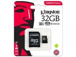 Ficha técnica e caractérísticas do produto Cartao de Memoria 32GB MicroSD Kingston Classe 10 com Adaptador - SDCS/32GB
