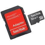 Ficha técnica e caractérísticas do produto Cartão De Memória 32gb Microsd Sandisk Com Adaptador Sd
