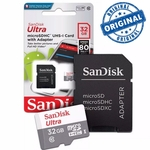 Ficha técnica e caractérísticas do produto Cartão de Memória 32GB Sandisk Ultra Classe 10 80MB/S Micro SD