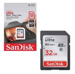 Ficha técnica e caractérísticas do produto Cartão de Memória 32GB SD C10 ULTRA 80MB - Sandisk