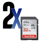Ficha técnica e caractérísticas do produto Cartão de Memória 32GB Ultra SDHC 90MB/s SanDisk 2un