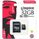 Ficha técnica e caractérísticas do produto Cartão de Memória Kingstom Micro SD 32GB Classe 10