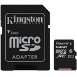 Cartão de Memoria Kingston 64GB, Micro SD, C10