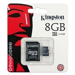 Ficha técnica e caractérísticas do produto Cartão de Memória Kingston 8gb Micro Sd Classe 4