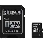 Ficha técnica e caractérísticas do produto Cartao de Memoria Kingston 8GB Micro SDHC Classe 10 + ADAPT SD UHS-I 45MB - SDC10G2/8GB
