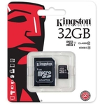 Ficha técnica e caractérísticas do produto Cartão De Memória Kingston 32gb Classe 10