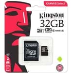 Ficha técnica e caractérísticas do produto Cartao de Memoria Kingston 32Gb Micro Sd C/ Adaptador
