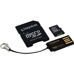 Ficha técnica e caractérísticas do produto Cartão de Memória Kingston 32GB Mobility + MicroSDHC com Adaptador SD + Leitor USB (Classe 10)