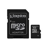 Ficha técnica e caractérísticas do produto Cartão de Memória Kingston Micro Sdc4-8gb Sdhc de 8gb com Adaptador - Preto
