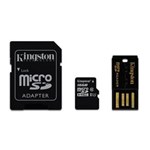Ficha técnica e caractérísticas do produto Cartão de Memória Kingston Micro SDHC 16GB Classe 10 com Adaptador USB e SD - MBLY10G2/16GB