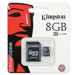 Ficha técnica e caractérísticas do produto Cartão de Memória Kingston Micro Sdhc 8gb com Adaptador
