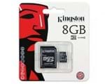 Ficha técnica e caractérísticas do produto Cartão de Memória Kingston MicroSD Card 8GB