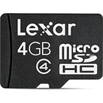 Ficha técnica e caractérísticas do produto Cartão de Memória Lexar 4GB com Adaptador