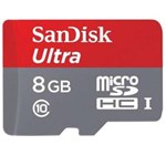 Ficha técnica e caractérísticas do produto Cartão de Memória Micro Sandisk 8GB SDSDQUAN-G4A Preto - Ideal para Android