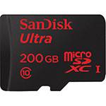 Cartão de Memória Micro SD 200GB 90mb/s Ultra com Adaptador SD - Sandisk