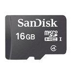 Ficha técnica e caractérísticas do produto Cartão de Memória Micro SD 16gb com Adaptador Classe 4 - Sandisk