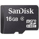 Ficha técnica e caractérísticas do produto Cartão de Memória Micro Sd 16gb Sandisk Classe 4 C/ Adaptador SD