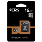 Ficha técnica e caractérísticas do produto Cartão de Memória Micro Sd 16GB TDK com Adaptador