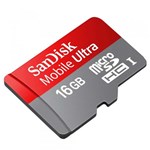 Ficha técnica e caractérísticas do produto Cartão de Memória Micro SD 16GB Ultra C10 SanDisk