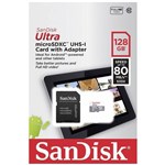 Ficha técnica e caractérísticas do produto Cartão de Memória Micro SD 128GB Ultra Speed 100MB/S 667 X Sandisk