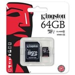 Ficha técnica e caractérísticas do produto Cartão de Memória Micro SD 64gb Classe 10 Sdc10g2/64gb Kingston