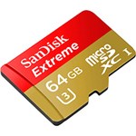 Ficha técnica e caractérísticas do produto Cartão de Memória Micro SD 64GB SanDisk Extreme 45MB/s