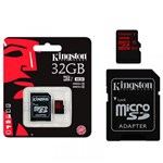 Ficha técnica e caractérísticas do produto Cartao de Memoria Micro SD com Adaptador 32GB SDCA3 Kingston