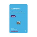 Cartão de Memória Micro SD 32GB Classe 10 MC145 Multilaser