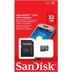 Ficha técnica e caractérísticas do produto Cartão de Memória Micro SD 32GB Classe 4 SDHC Sandisk