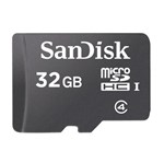 Ficha técnica e caractérísticas do produto Cartão de Memória Micro SD 32gb com Adaptador Classe 4 - Sandisk