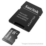 Cartão de Memória Micro SD 32GB com Adaptador MicroSDHC SanDisk para Câmeras de Segurança e Smartphones