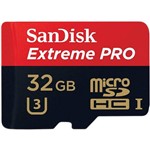 Ficha técnica e caractérísticas do produto Cartão de Memória Micro SD 32GB Extreme Pro - SanDisk