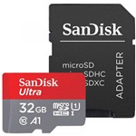 Ficha técnica e caractérísticas do produto Cartão de Memoria Micro SD 32GB Sandisk Ultra 98mb/s Classe 10