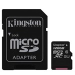 Ficha técnica e caractérísticas do produto Cartão de Memória Micro SD Kingston 128GB Classe 10 + Adaptador - SDC10G2/128GB