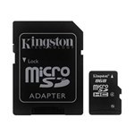 Ficha técnica e caractérísticas do produto Cartão de Memória Micro Sd Kingston 8Gb com Adaptador