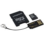 Ficha técnica e caractérísticas do produto Cartão de Memória Micro SD Kingston MBLY4G2 com 32GB - Classe 4 + Adaptador SD + Leitor USB