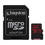 Ficha técnica e caractérísticas do produto Cartão de Memória Micro Sd Kingston Sdcr/128Gb Canvas React Classe 10 128Gb