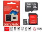 Ficha técnica e caractérísticas do produto Cartão de Memória Micro Sd Sandisk 16gb Original + Adaptador