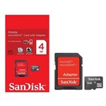 Ficha técnica e caractérísticas do produto Cartao de Memória Micro Sd Sandisk 4Gb