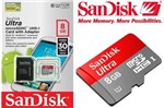 Ficha técnica e caractérísticas do produto Cartão de Memória Micro SD SanDisk Classe 10 Ultra 8GB 48mb/s