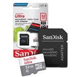 Ficha técnica e caractérísticas do produto Cartão de Memoria Micro Sd Sandisk Sdhc 32gb Ultra Classe10 80mb/s