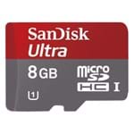 Ficha técnica e caractérísticas do produto Cartão de Memória Micro SD Sandisk Ultra 8GB com Adaptador SD
