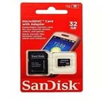 Ficha técnica e caractérísticas do produto Cartão de Memória Micro SD SDHC 32GB Sandisk Classe 4