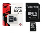 Ficha técnica e caractérísticas do produto Cartão de Memória Micro SDHC 16GB Adap SD Classe10 Kingston